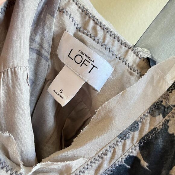 Loft Ann Taylor Empire‎ Waist Dress with sheer straps Size 6 Floral Print… - Picture 6 of 8